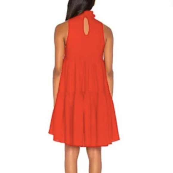 Elliat Anthropologie Sonnet Tiered Dress in Poppy Red sz M - Picture 2 of 5